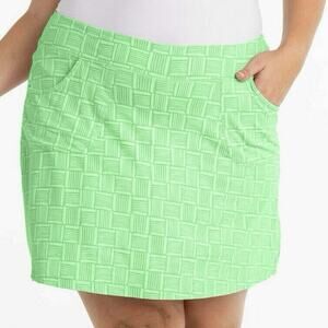 Fresh Produce USA Down Under City Jersey Skort Skirt Shorts Size L Kiwi Green